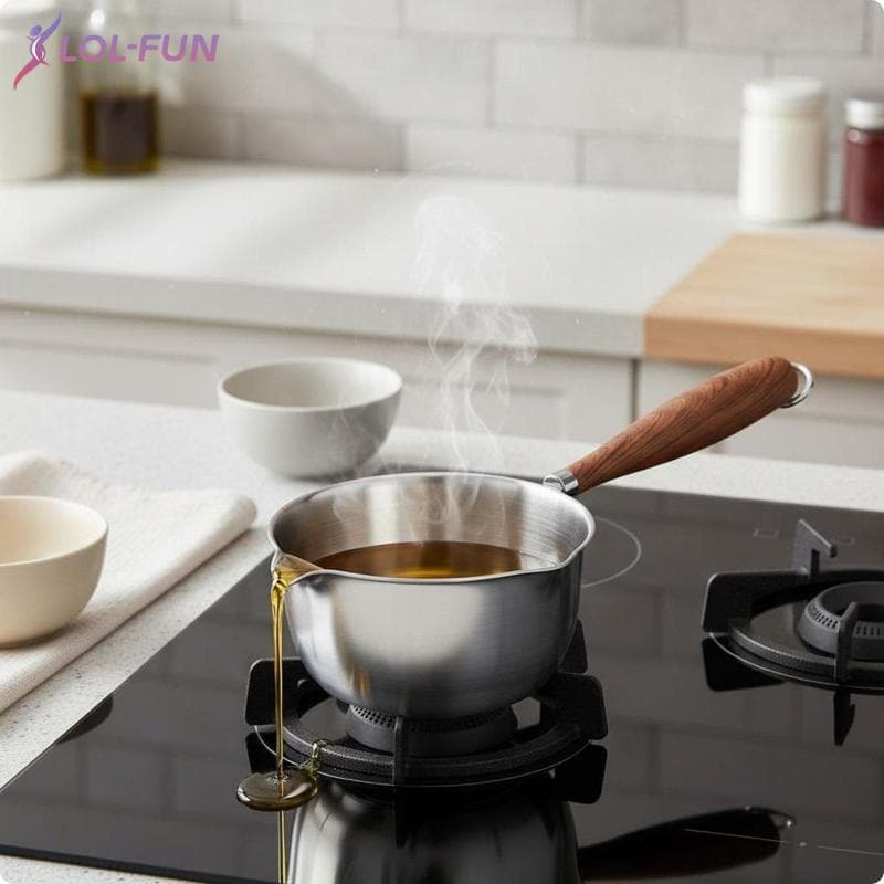 [Brcolaxi1] Panela De Aço Inoxidável Mini Óleo Multiuso Para Cozinha Cozinhar Rápido E Ferver Pequenas Porções