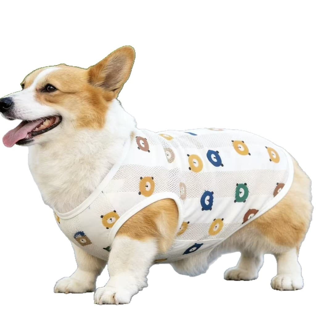Colete roupas de combate Inu Shiba malha outono roupas para animais de estimação pequeno médio respirável Base primavera