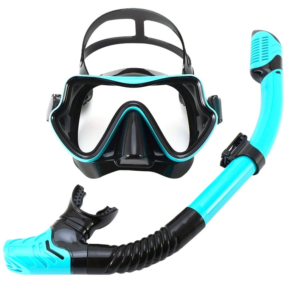 Máscara De Mergulho Com Armação Antiembaçante E Sistema De Tubo Respiratório-Facial Completa De Silicone Anti-Vazamento