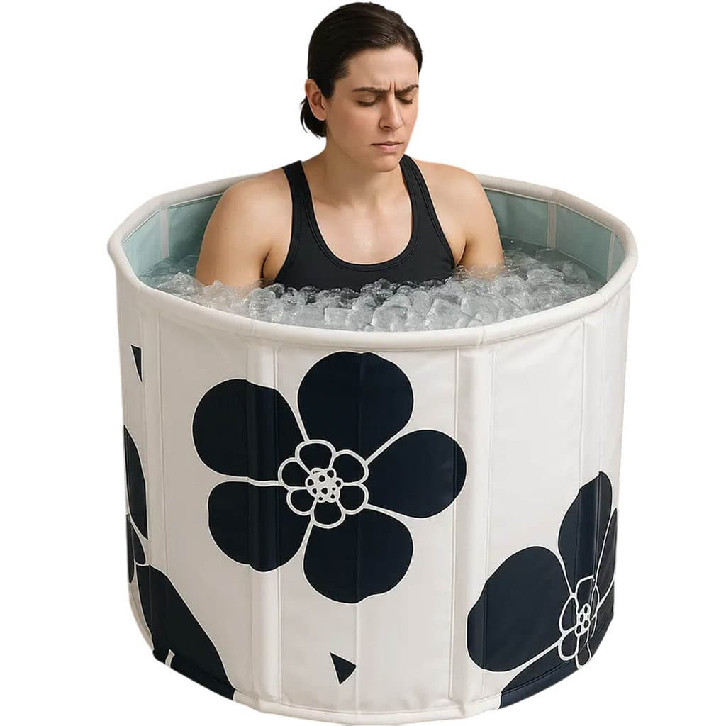 Banheira Gelo Piscina Ofuro Portatil Dobravel Relaxante Spa Banho Relaxante Crioterapia Reduz Inchaços Inflamaçoes