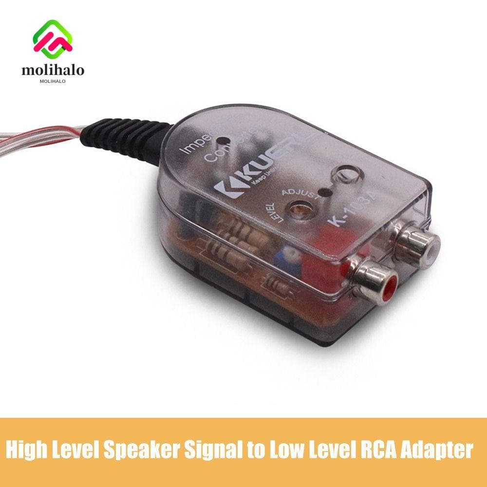 Conversor De Subwoofer De Áudio Para Carro MOLIHALO , Impedância Alto Baixo De 50 W , Adaptador RCA De Saída