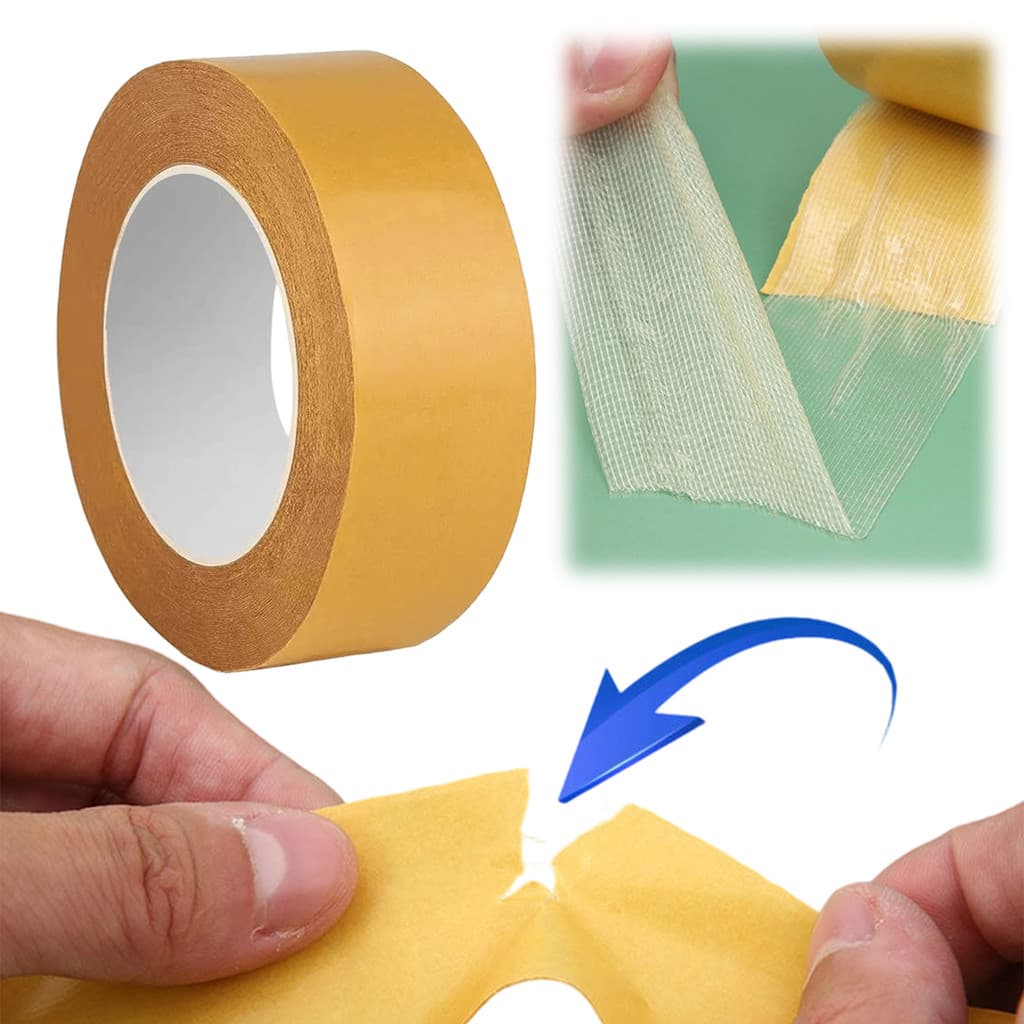 3pcs 20m Fita Adesiva Dupla Face Para Cortinas , Tapetes , Artesanato , Reparos Domésticos [covdes.br]