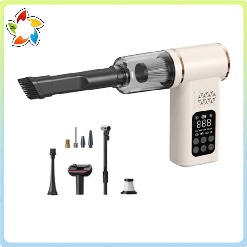 Multifuncional Para Aspirador De Pó De Carro 2 Em 1 Bomba Portátil Inflar Pneus Com Display Digital Viagens