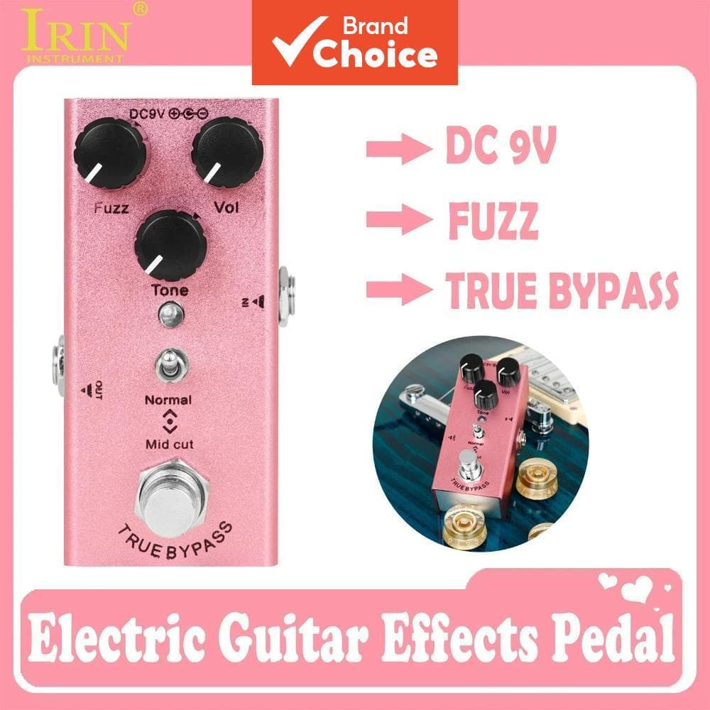 IRIN EF-12 Pedal de Efeitos para Guitarra Efeito Fuzz Mini Pedal Elétrico para Guitarra Efeito Único True Bypass Peças