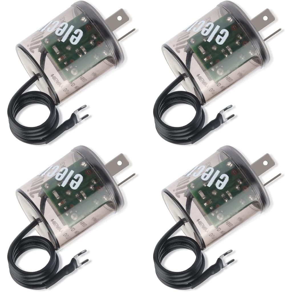 Relé de pisca-pisca LED de 2 pinos com fio de aterramento, acessório universal para carros 12V, relé de pisca-pisca para