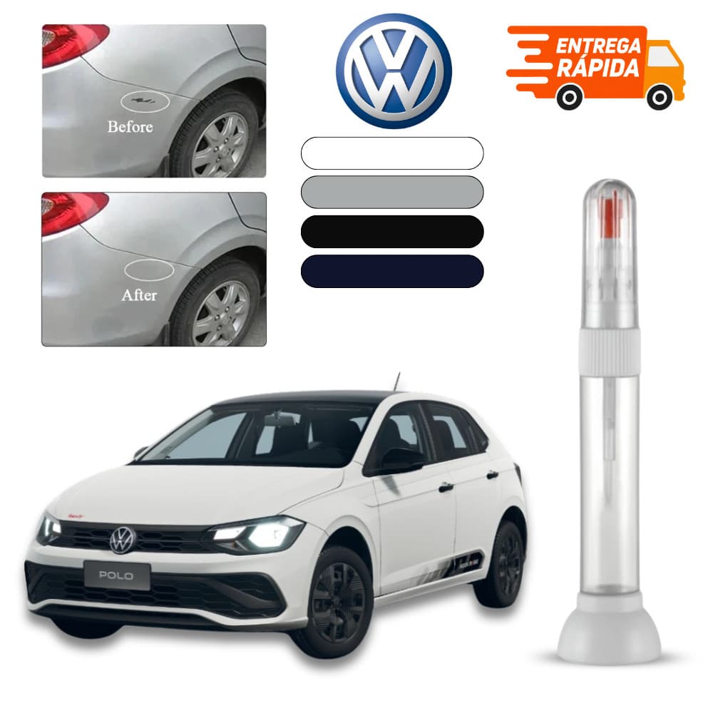 Volkswagen Polo Caneta Retoque Automotiva  Pintura Reparo Tira Risco Arranhão