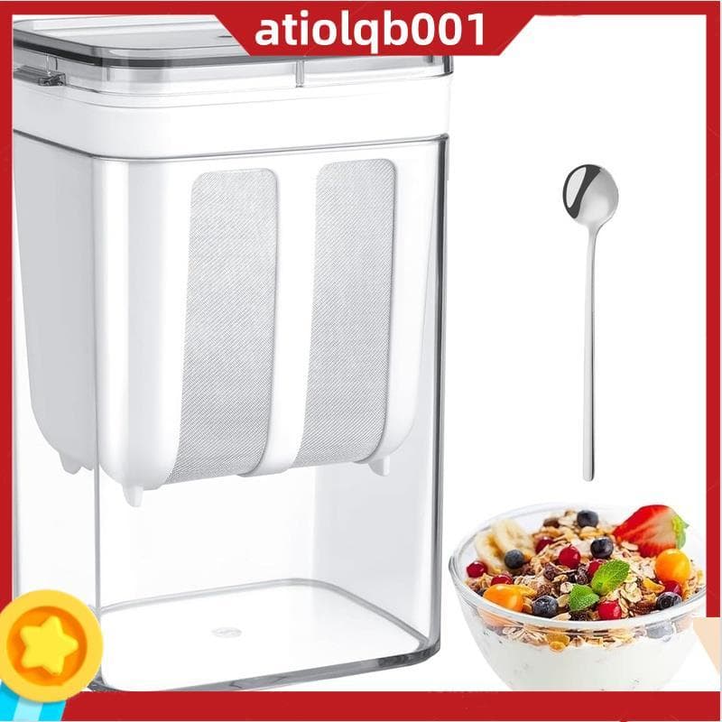 Separador De Soro De Leite Lavável , Capacidade De 1100 Ml , Peneira De Iogurte Grego Com Tampa , Filtro Reutilizável
