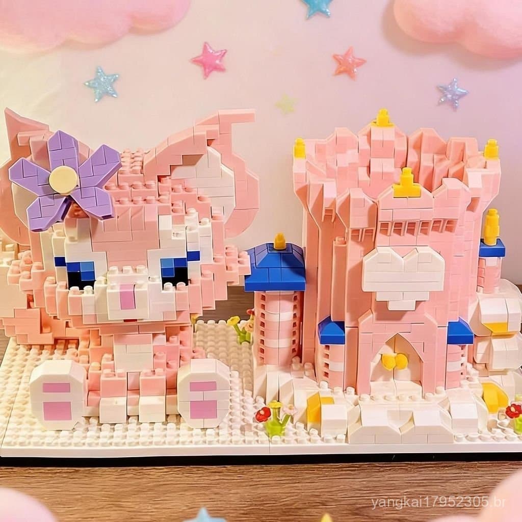 Porta-canetas de Brinquedo Fofo em Forma de Urso Morango, Blocos de Montar Educativos Cinnamoroll LinaBell Star Dailu 4O