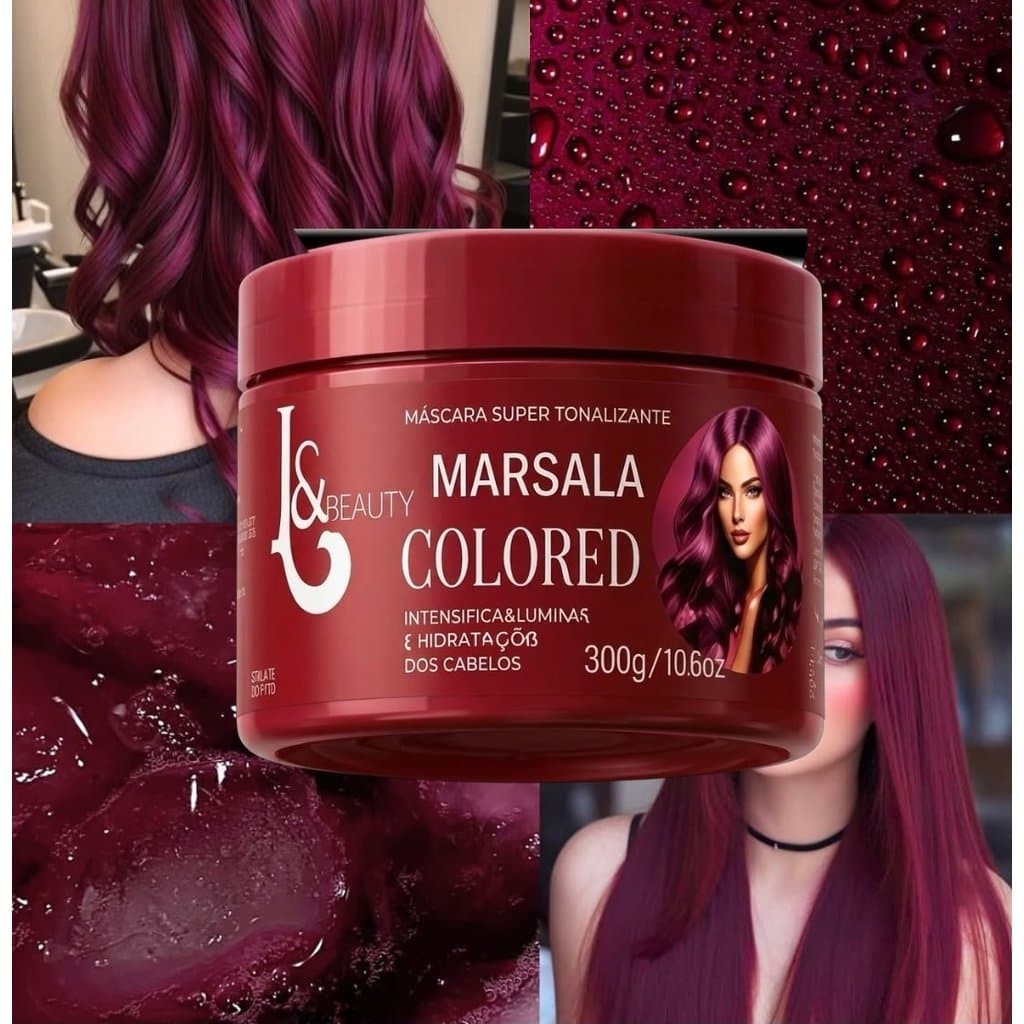 MÁSCARA TONALIZANTE MATIZADORA MARSALA 300G - L&BEAUTY