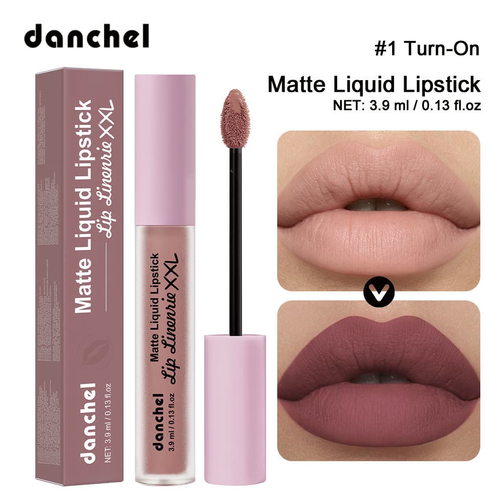 danchel brilho labial mate de longa duração e não desbotável