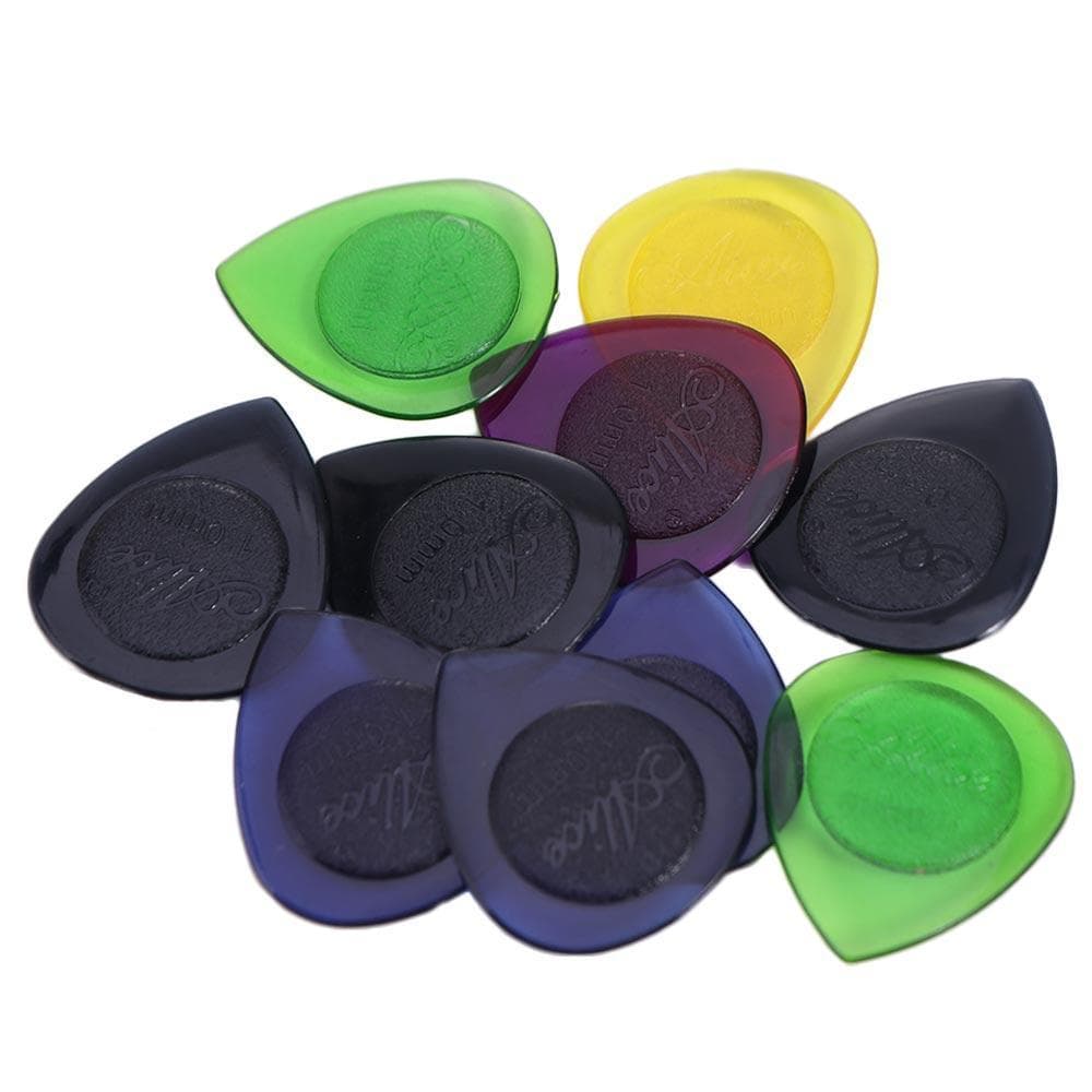 10 Peças Palhetas Para Guitarra Acústica , ABS , Palheta Em Formato De Gota De Espessura Mista