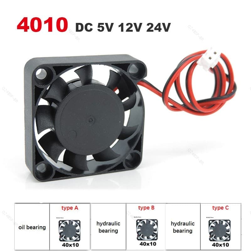Ventilador De Resfriamento DC 5V 12V 24V 4010 40x40x10MM , Baixo Ruído , Soprador Sem Escova , Manga De Rolamento , De F