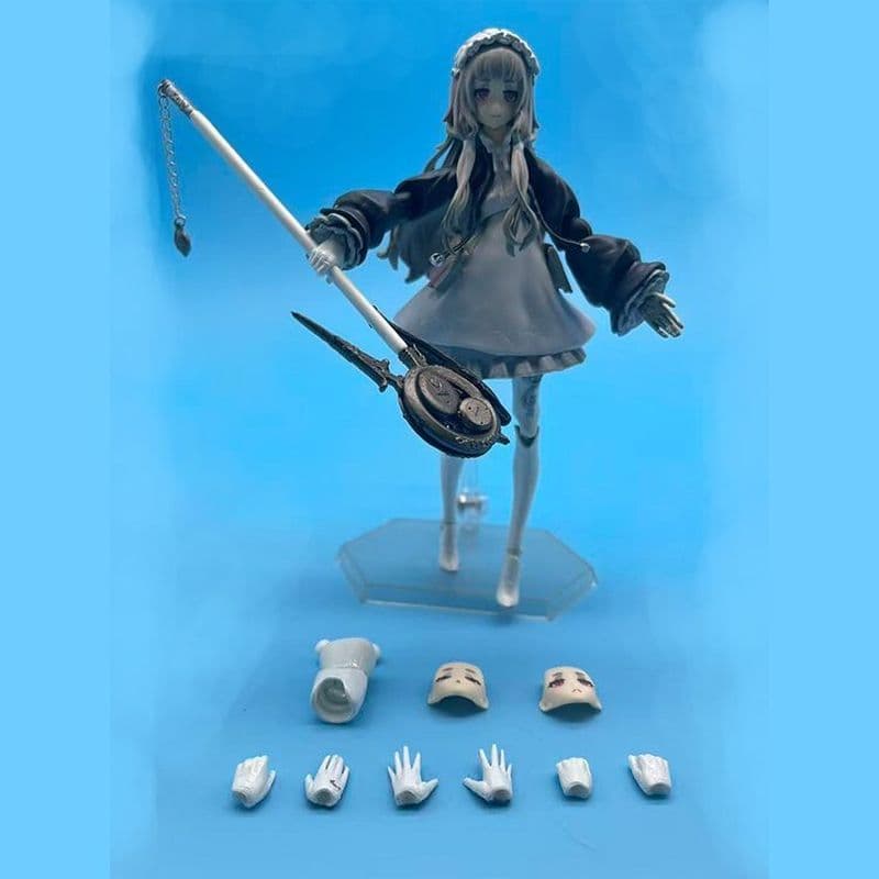 Enfeites de boneca Figma práticos articulados podem mudar a caixa de rosto 5 91 lata de retorno humano