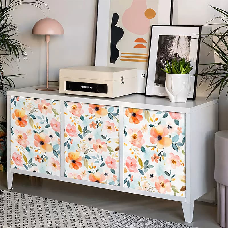 Flor planta papel de parede engrossado à prova dwaterproof água PVC papel de parede auto-adesivo quarto armário modifica