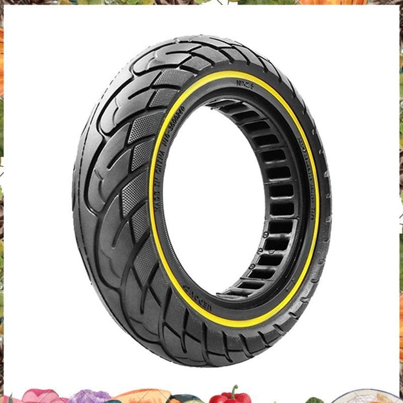 Pneu De Substituição Para Scooter Elétrica , Sólido De Borracha 10x2.5 Pneus De Favo De Mel MAX G30 Amarelo