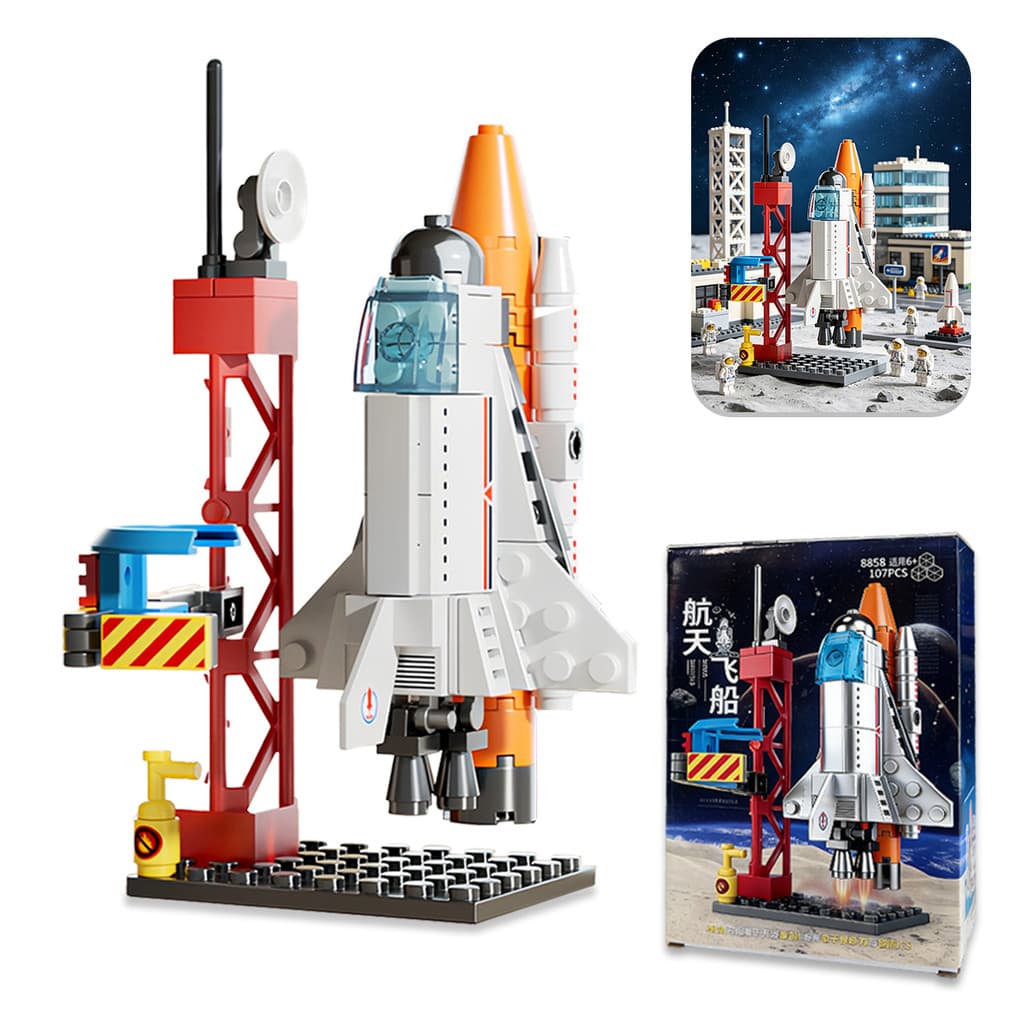 Blocos de montar de foguetes espaciais - Compativeis com Lego - Brinquedo de montar para meninos