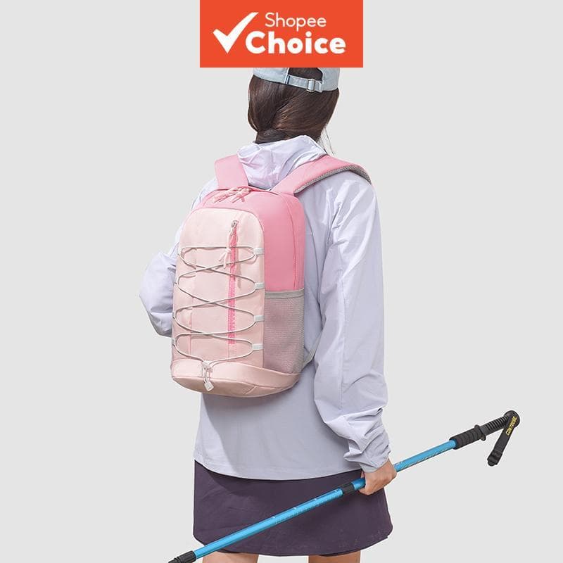 Mochila de Trilha Leve para Uso Externo com Cordão Elástico, Múltiplos Bolsos e Alças Respiráveis – Mini Mochila de