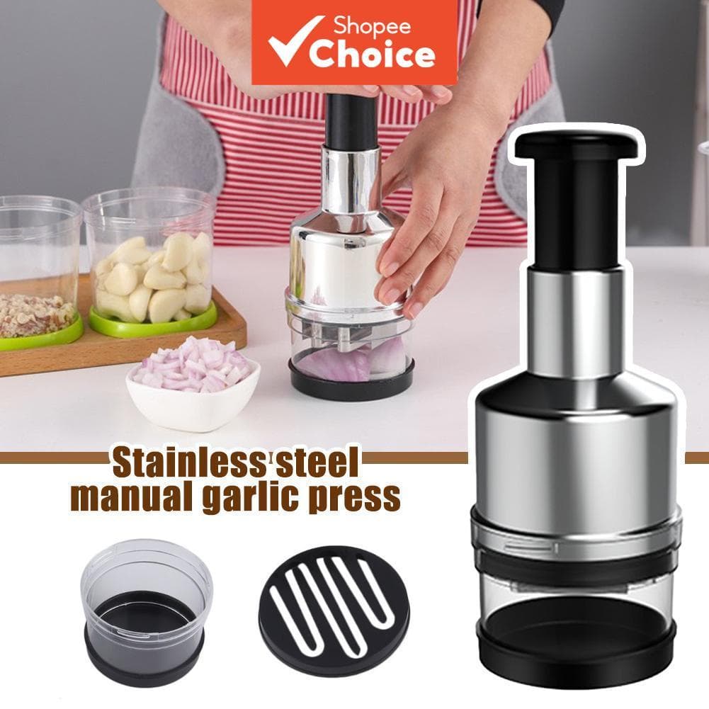 Prensa Trituradora De Alho Em Aço Inoxidável , Picador Portátil , Moedor , Fatiador , Preparação De Cozinha , Resistente