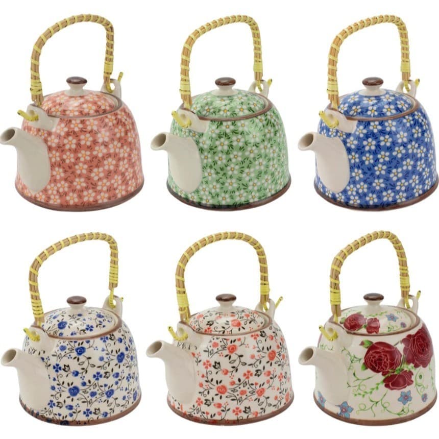 Bules de Chá em Porcelana Estampas Florais 900ML e 250ml