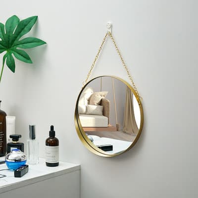 Espelho de banheiro de ferro de luxo com luz nórdica Espelho de parede para banheiro ins Influencer Espelho de vestir Es