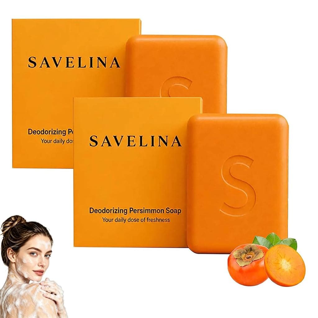 Sabonete Desodorizante para os Pés Savilina, Sabonete de Caqui para neutralizar odores, suave para peles maduras e sensí
