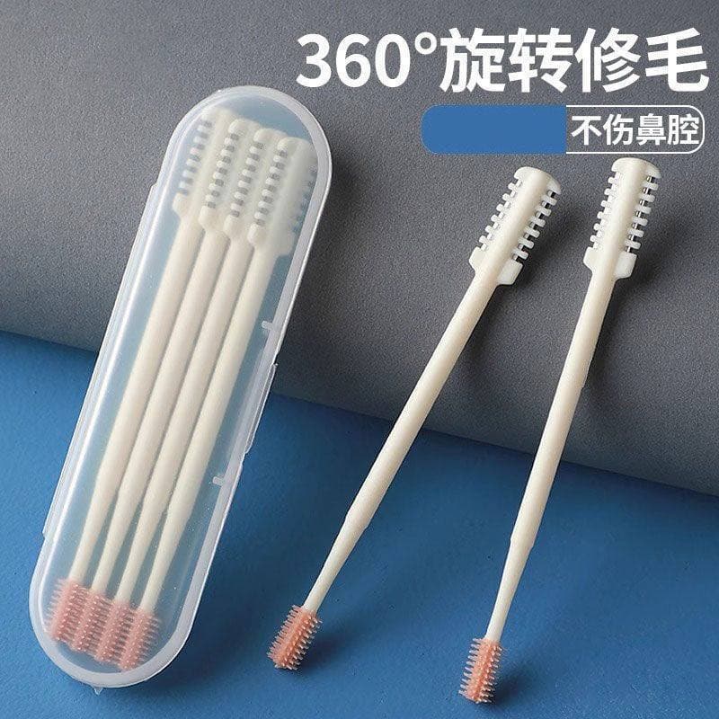 Luxação estilo alemão dupla face corte de pêlos do nariz tesoura especial nariz faca de cabelo limpeza aparar nariz nava