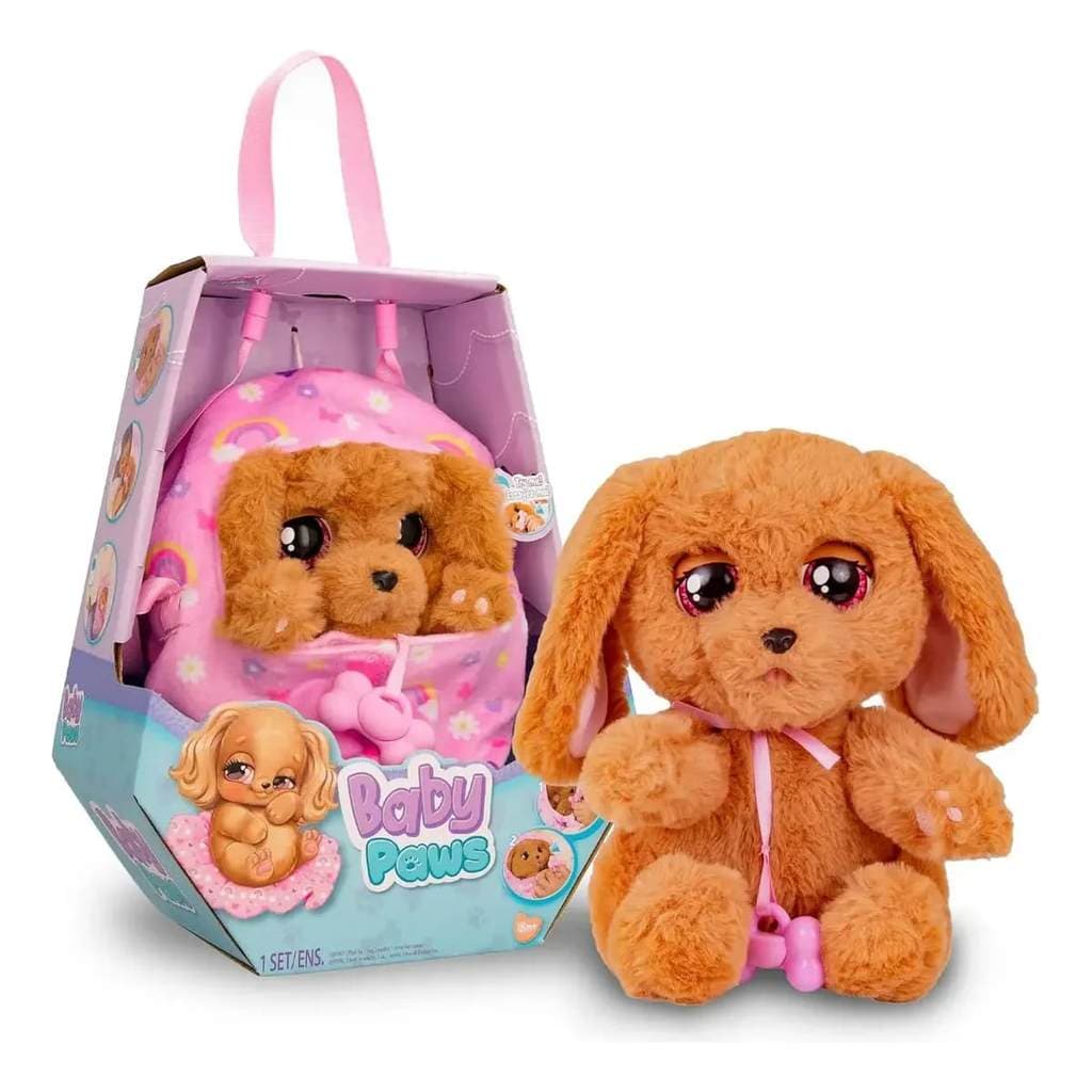 Pelúcia Baby Paws Cocker com Bolsinha - Multikids NB