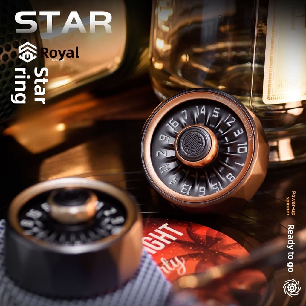 EDC estrela anel de armazenamento plataforma giratória Metal Fidget Spinner Desktop girando jogar adulto descompressão b