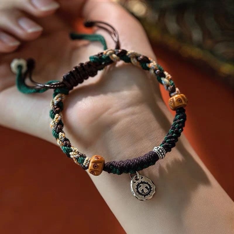 Estilo tibetano pulseira pulseira Dapeng pássaro estilo tibetano mão-tecido masculino feminino estilo chinês casal jóias