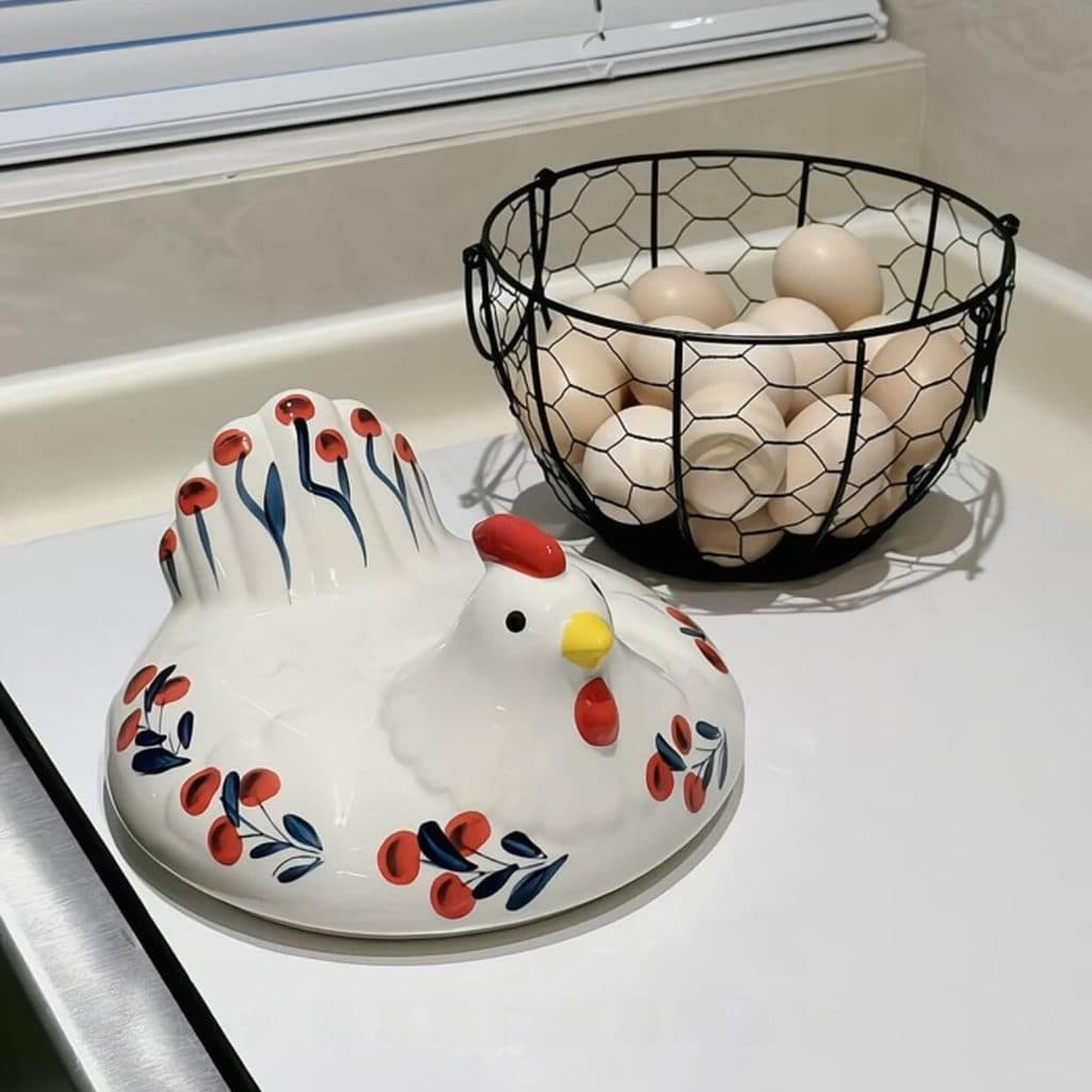 Cesta Multifuncional Vintage Para Armazenamento De Ovos