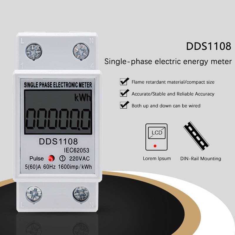 [WHRUI] 60A DDS1108 LCD Medidor De Energia Monofásico Com Display Digital E Medidores De Teste Balight
