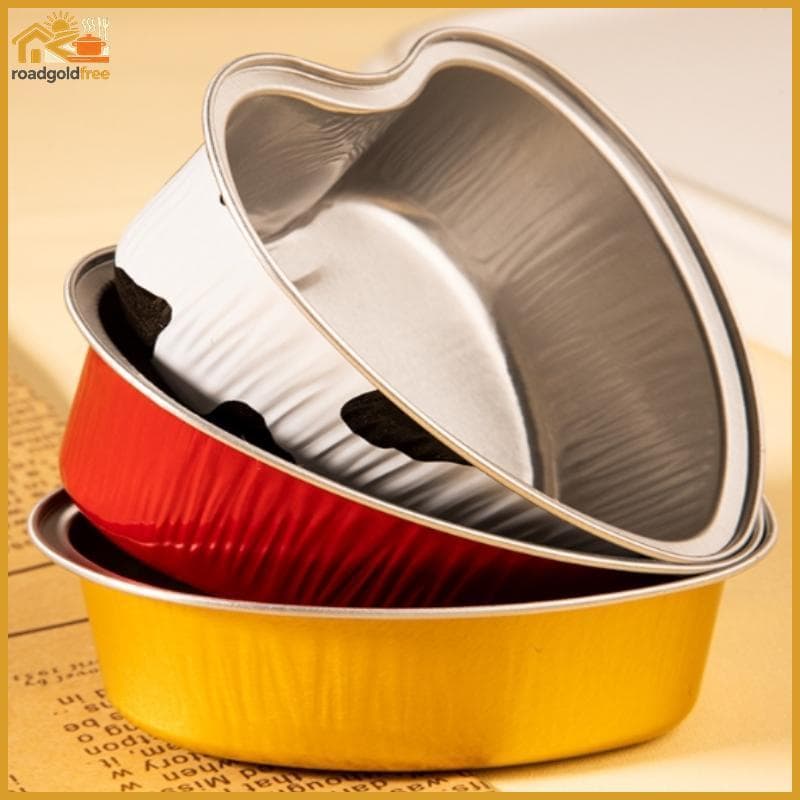 Mini Copo De Bolo Folha De Alumínio Envoltórios De Cupcake Copos De Cozimento Caixas De Muffin Antiaderente Pudim Sobrem
