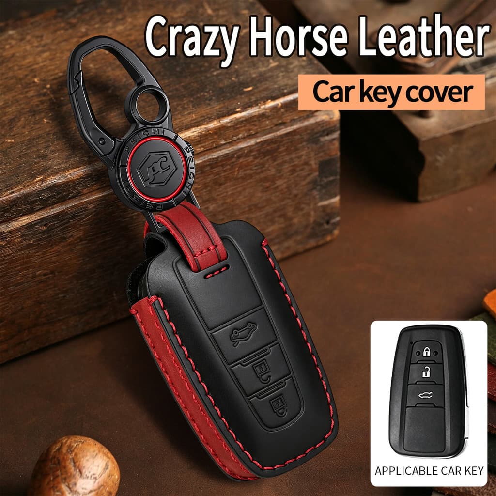 Acessórios De Capa De Chave De Carro De Couro Toyota Camry CHR Rav4