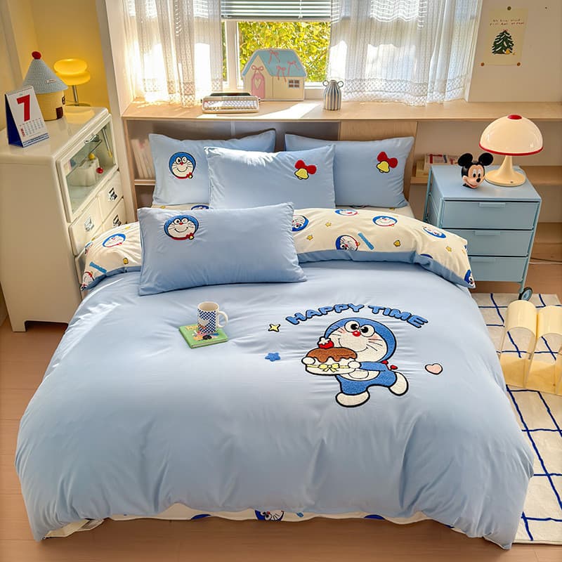 Inverno novo estilo classe A algodão ceroso versão grande dos desenhos animados nuvem algodão remendo bordado conjunto d