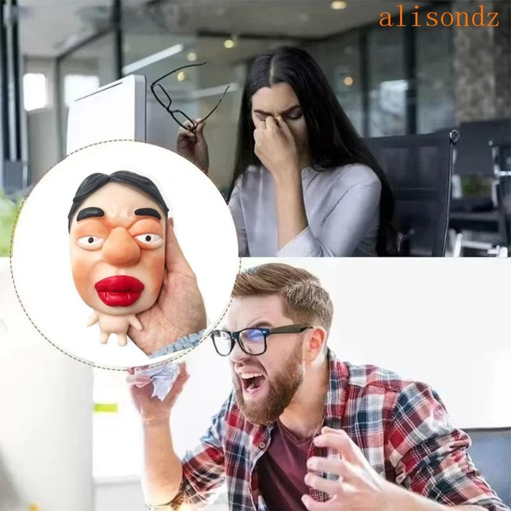 ALISOND1 Brinquedo De Aperto Facial Feio , Espremer Personagem De Expressão Elástica De Recuperação Lenta , Amassar