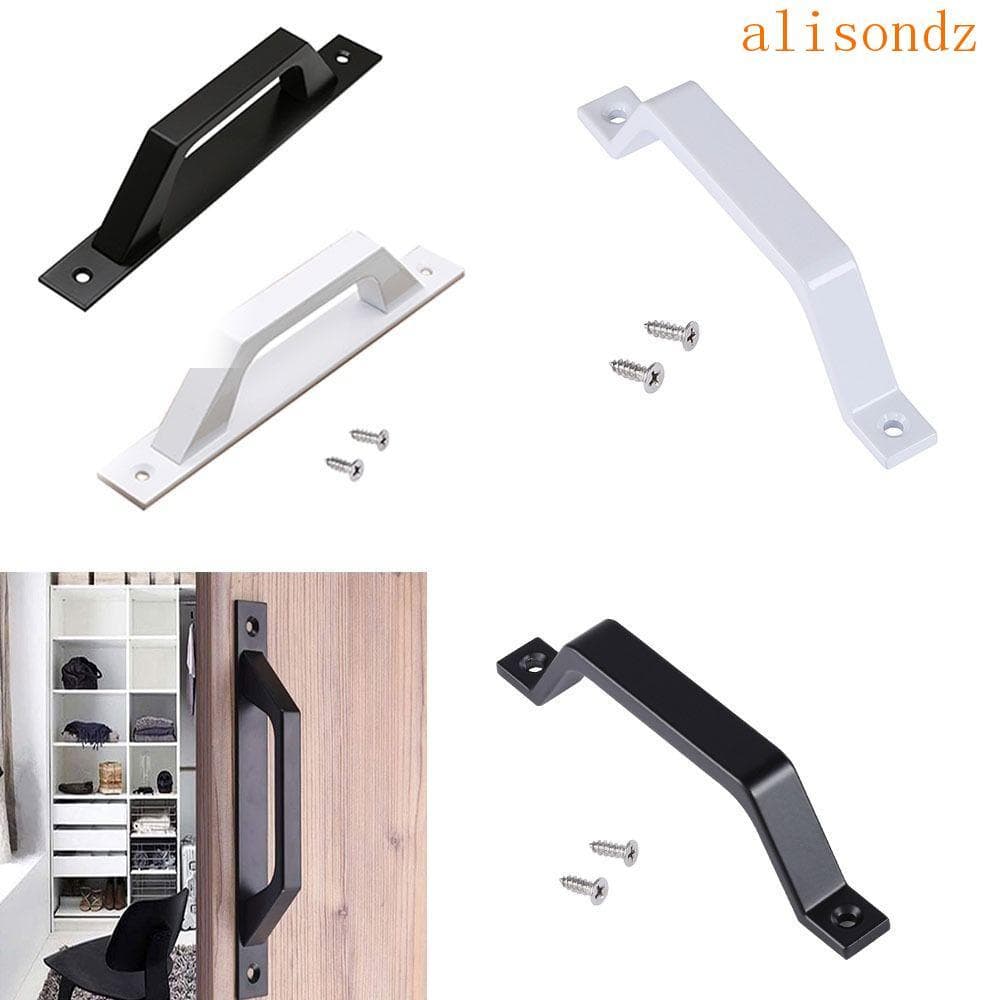 ALISOND1 Puxadores De Porta , Maçanetas Push-pull , Hardware Moderno De Liga De Alumínio De Celeiro Preto/Branco