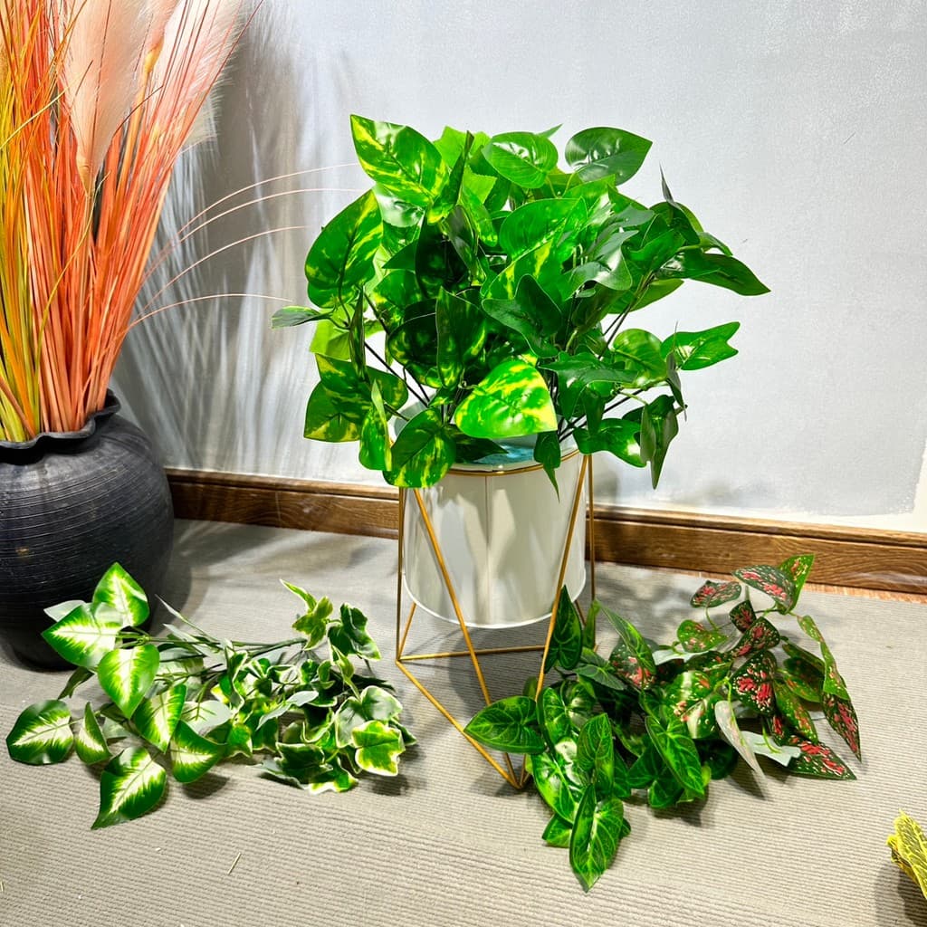 Plantas artificiais flores artificiais plantas artificiais plantas verdes interior ao ar livre decoração vasos de plásti