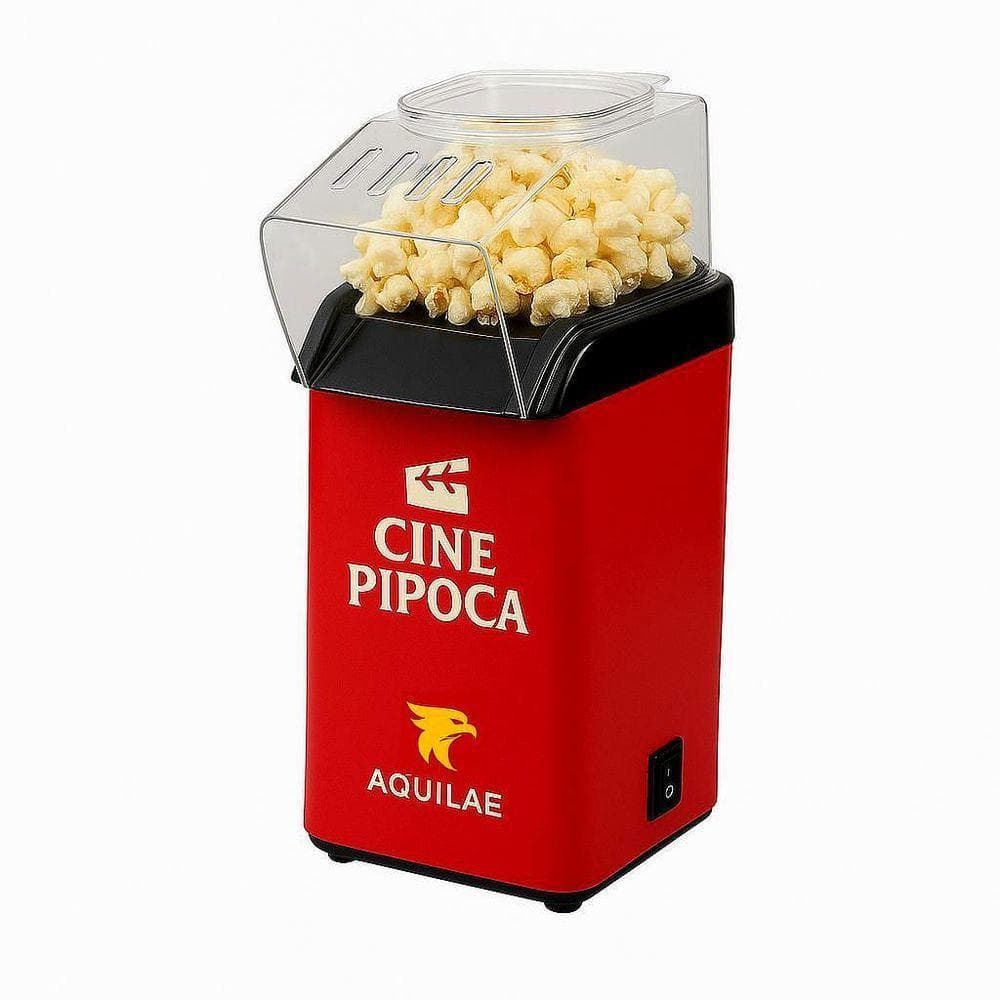 Pipoqueira Elétrica Aquilae Ar Quente 1200W Vermelho 220V para Pipoca Saudável
