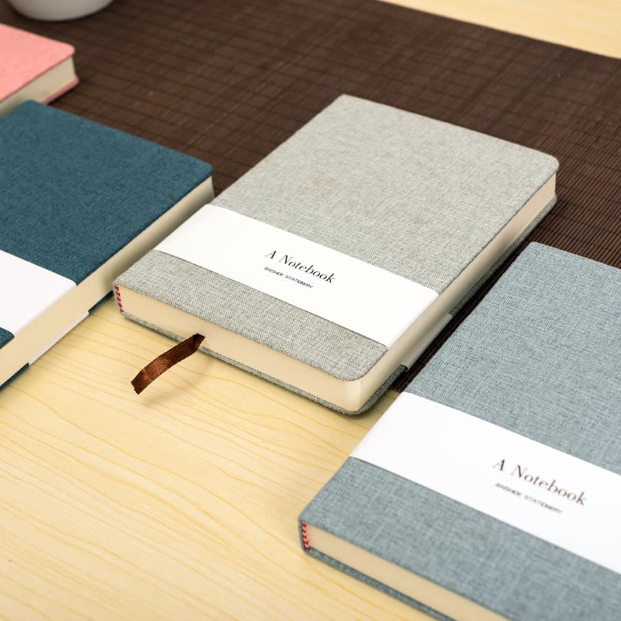 Estilo coreano pano simples trabalho caderno em branco manual diário grosso bloco de notas escritório registro livro