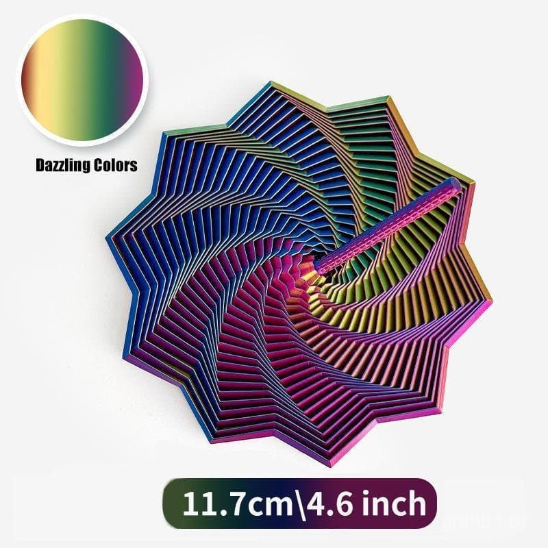 ColorfulGeometricVortex3DPrintedToy:Multi-layeredStar-shapedStructurewithGradientColorVisualFeast,CreativeStress-reliefP