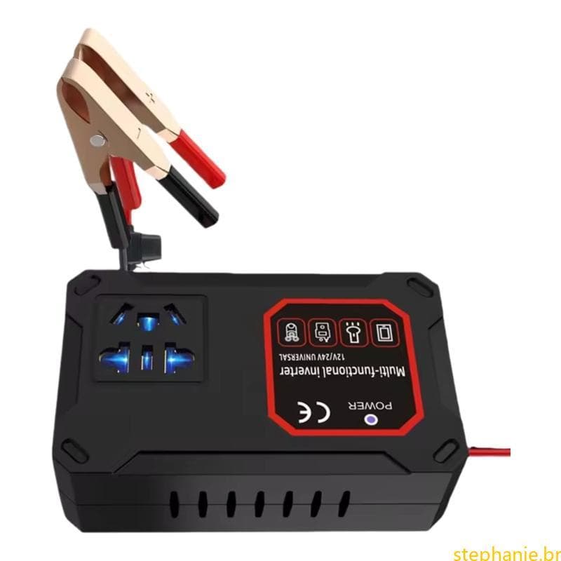 Melhor Inversor Energia Para Veículo 12V 24V A 220V 200W Carregamento Telefone Portátil Uso Externo