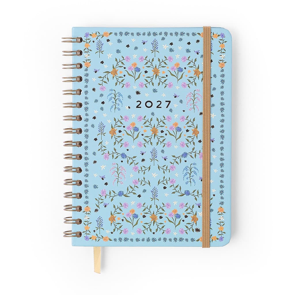 AGENDA PLANNER WIRE-O 2027 RELICARIO SEMANAL ANOTACOES A5 BOTANICA