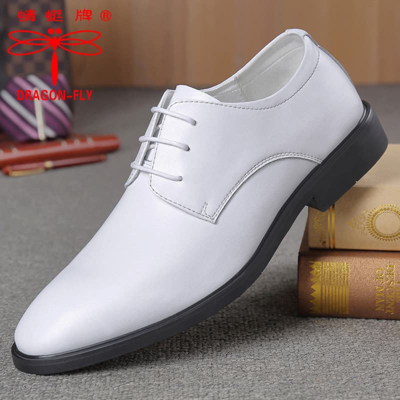 Libélula marca sapatos de couro masculino primavera couro genuíno High-End sentido negócios Formal Wear Casual branco au