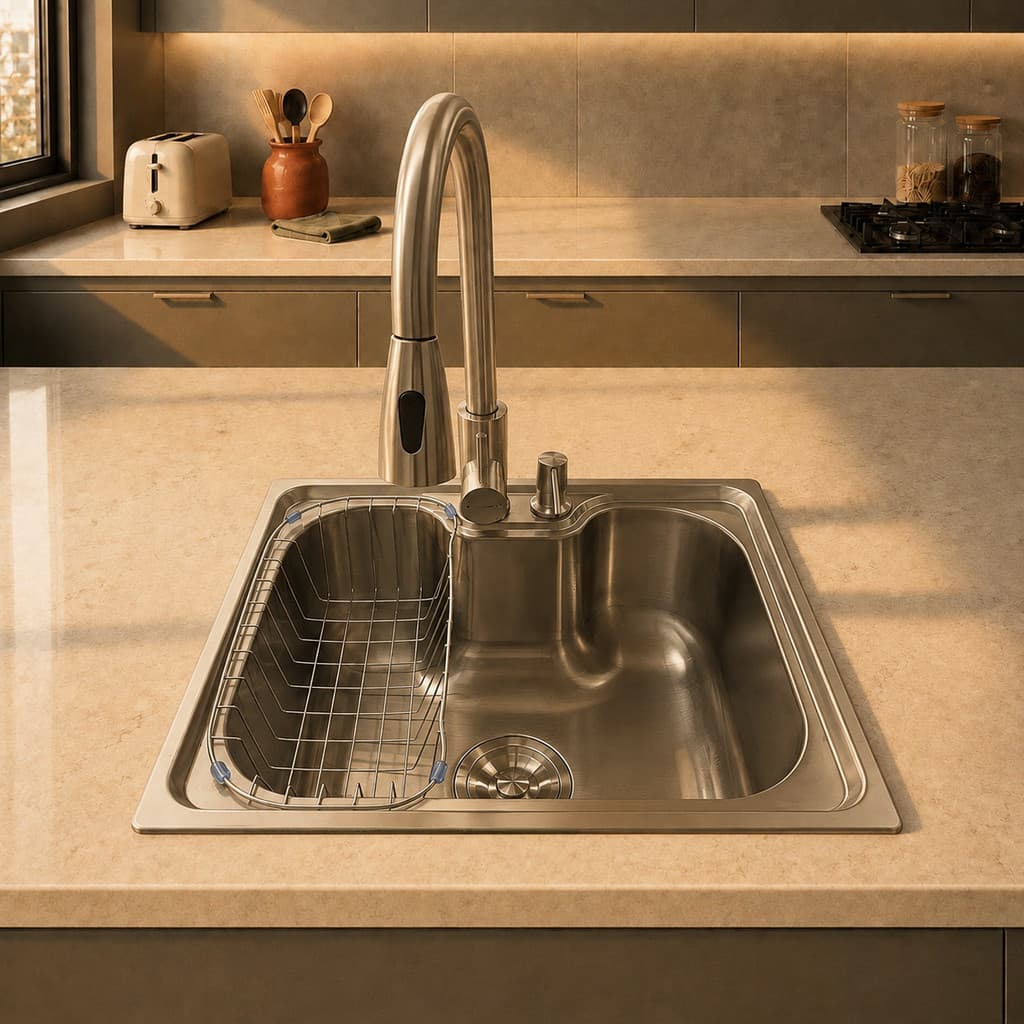Cuba Gourmet Cozinha Inoxidável 50x40cm Completa Com Torneira E Acessórios
