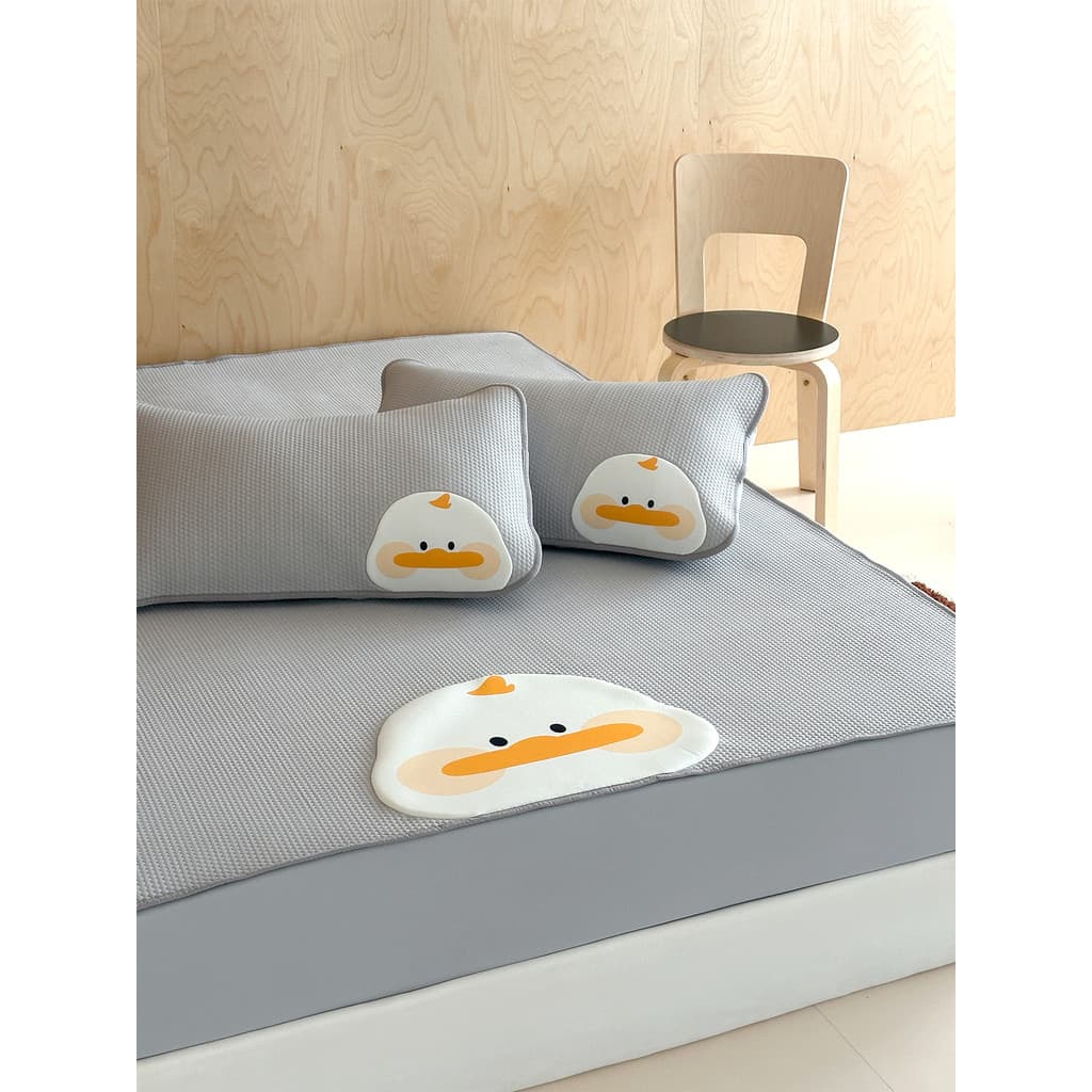 Extremamente bonito pato legal Doudou verão tapete de seda gelo classe A máquina lavável dobrável único duplo ar condici