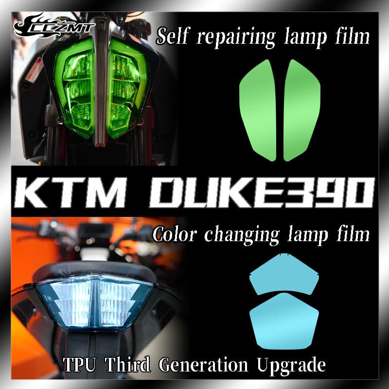 Para KTM DUKE390 Farol Lâmpada Traseira Filme Proteção Adesivo Decoração Mudança De Cor Instrumento Acessórios De À Prov
