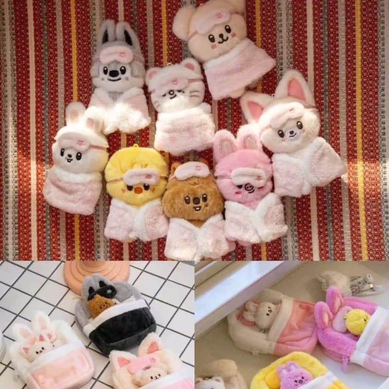 Kpop Idol Stray Crianças Boneca De Pelúcia Saco Chaveiro Brinquedos Ficar Em Nossa Casa 10cm Ver