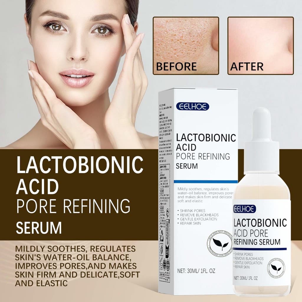 Essência Facial de ácido lático - adequada para diminuir poros, limpar cravos, antienvelhecimento