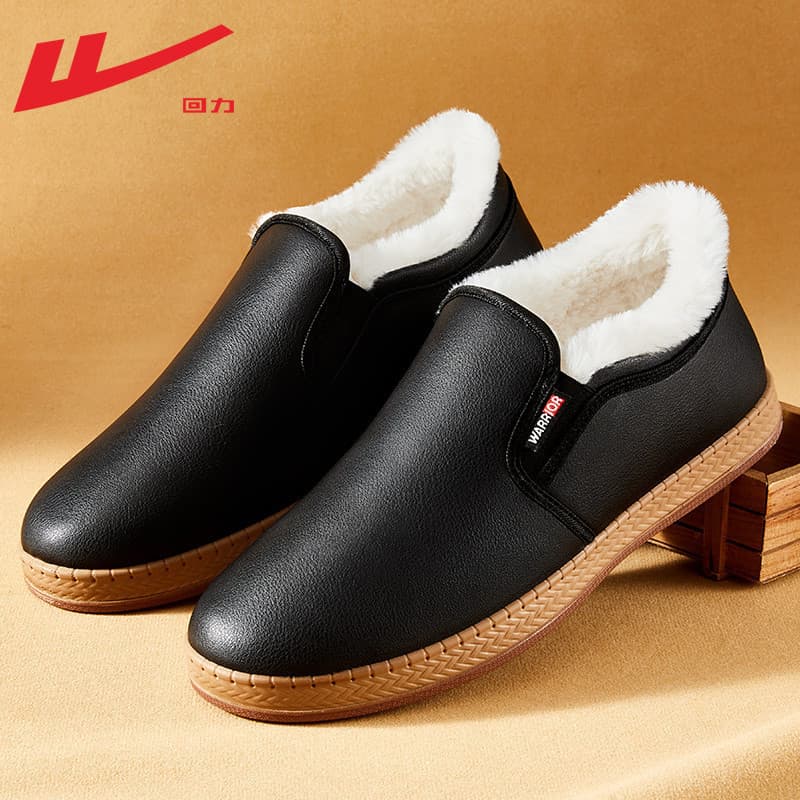 Puxar para trás velho pequim sapatos de algodão inverno 2026 novo estilo velo-velo sapatos masculinos deslizamento-On qu