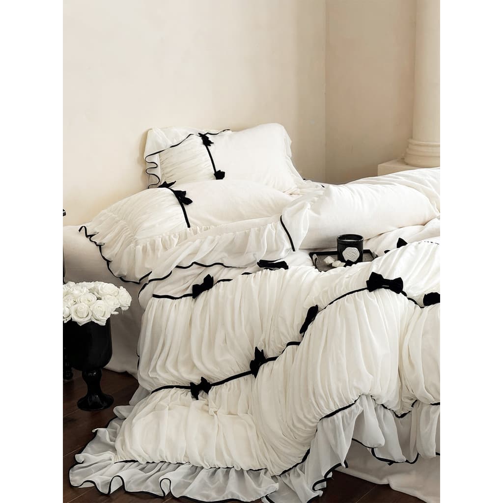 2026 novo estilo inverno pelúcia engrossado leite velo cama colcha capa de quatro peças conjunto estilo princesa quente